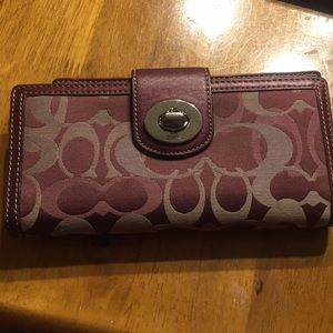 Maroon coach wallet